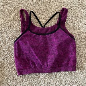 Fabletics Magenta Aloni Bra Longline Sports Bra